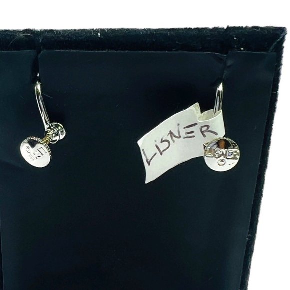 LISNER Vintage 60s Silver Leaf Faux Pearl Screw Back Earrings, Signed - Picture 7 of 11